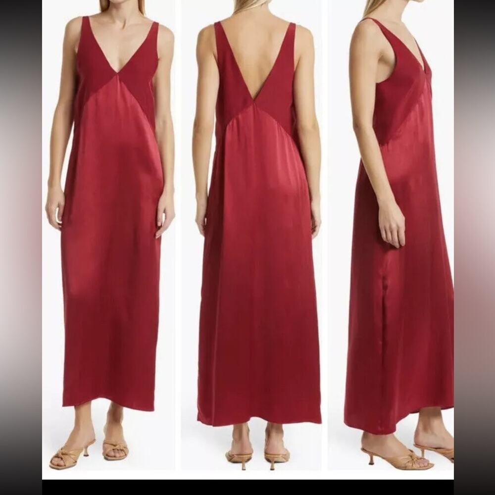 Nordstrom TWP 100% Silk Charmeuse Slipdress Maxi Dress  Sz XS $895  *NWT
